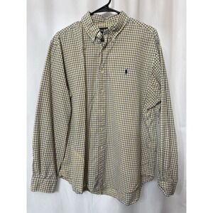 Ralph Lauren Mens Casual Button Down Long‎ Sleeve Shirt Size X-Large